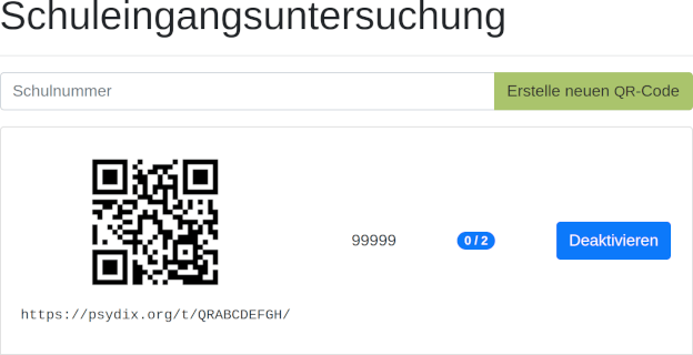 QR-Code Schuleingangsuntersuchung