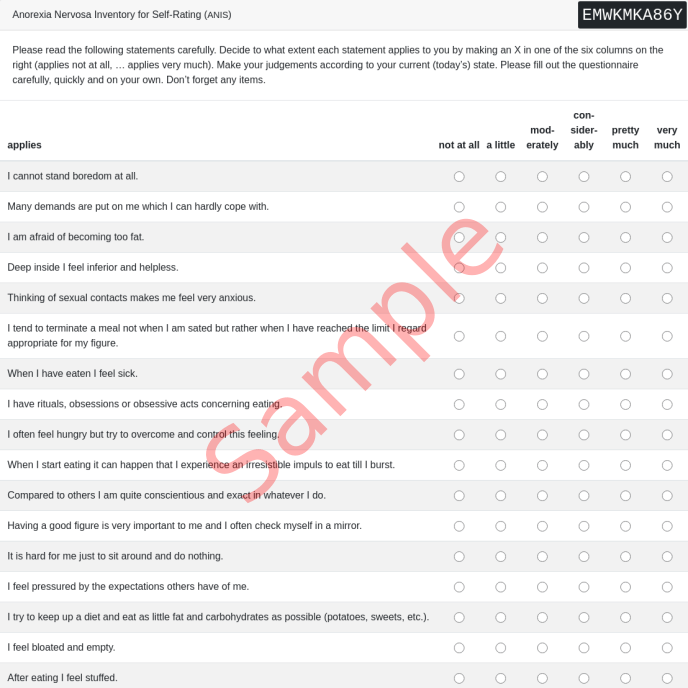 ANIS Questionnaire