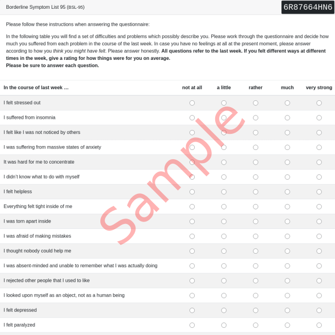 BSL-95 Questionnaire