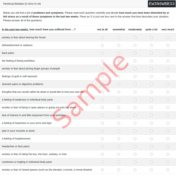 E-HEALTH-49 Questionnaire