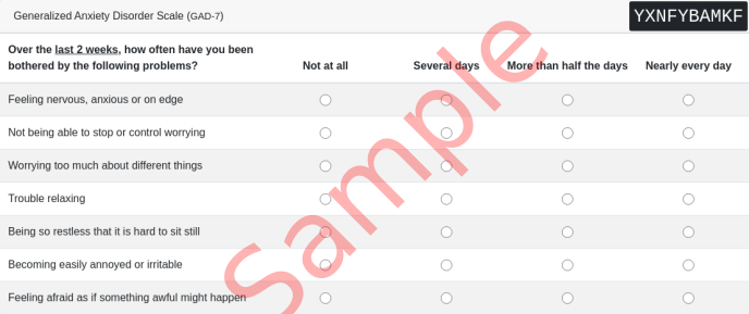 GAD-7 Questionnaire
