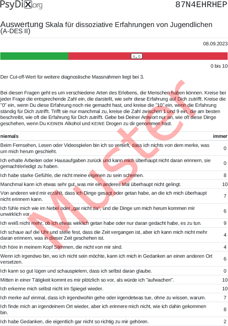 A-DES II-PDF-Auswertung