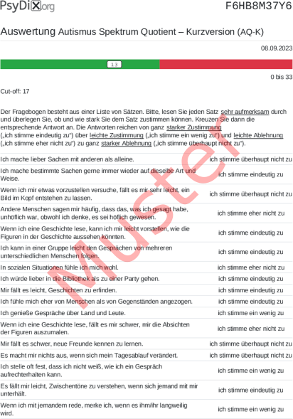 aq-k-Auswertung PDF Bildschirmfoto