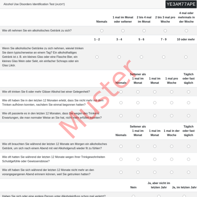 AUDIT-Fragebogen