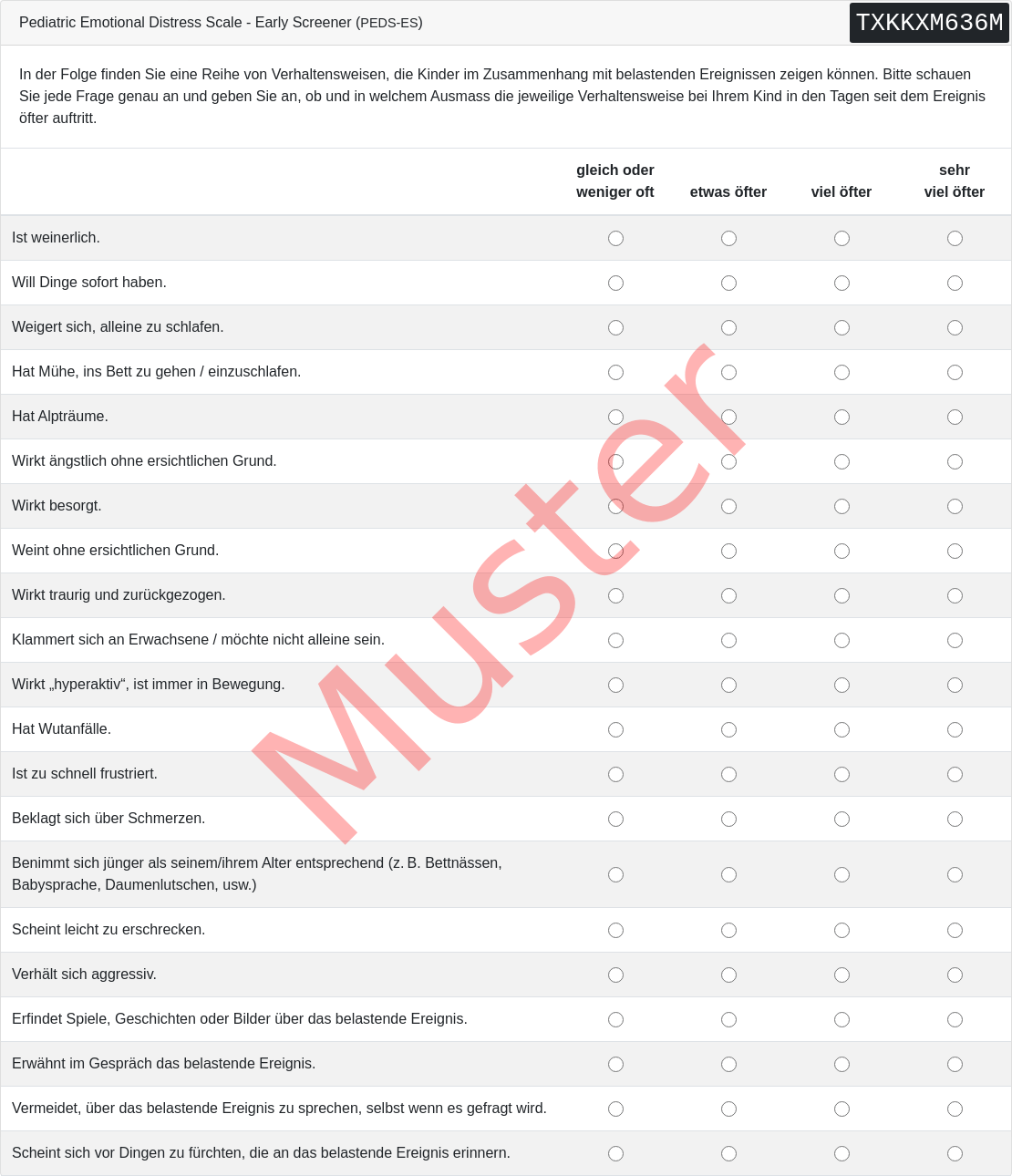 PEDS-ES-Fragebogen