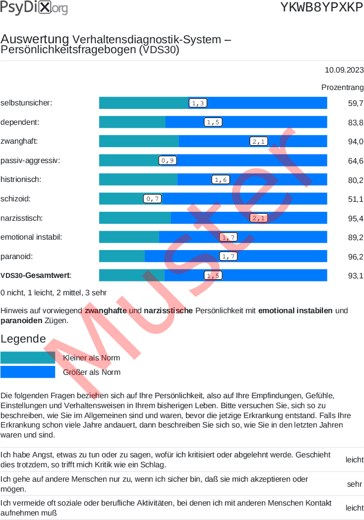 VDS30-PDF-Auswertung