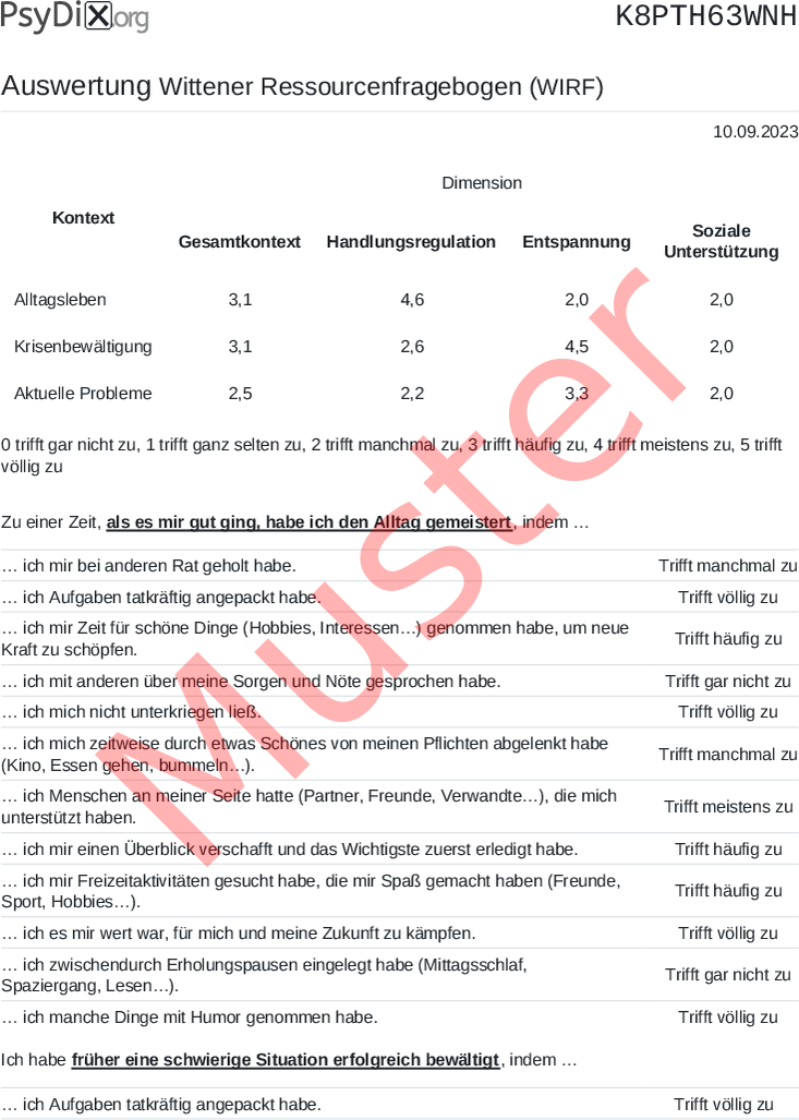 WIRF-PDF-Auswertung